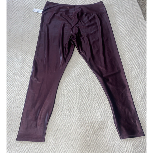 New Maurices High Rise Liquid Shine Legging Plum Purple XL Regular Fall Holiday - Picture 6 of 7